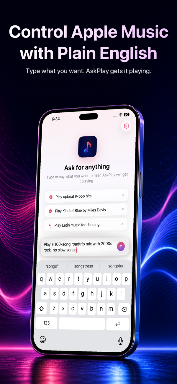 AskPlay on iPhone: control Apple Music with plain English